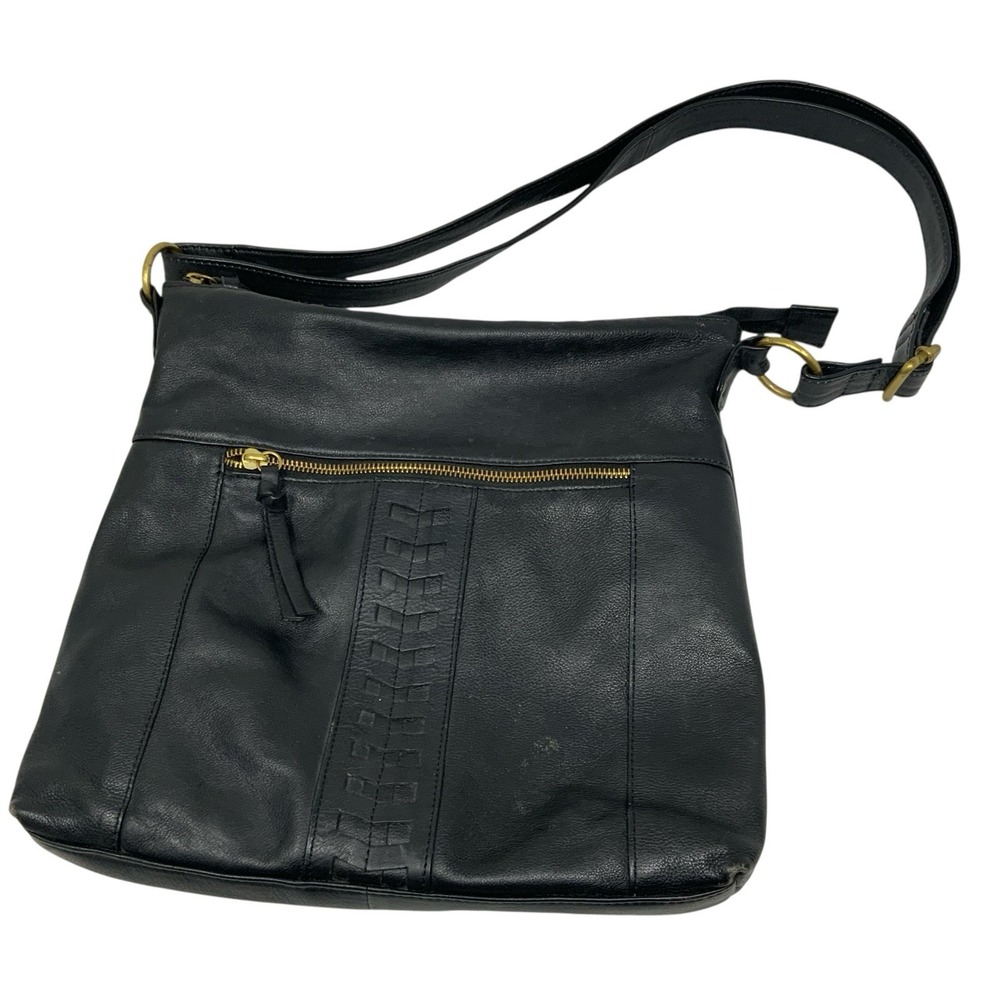 Great American Leatherworks Genuine Black Leather Shoulder/ Crossbody Purse Soft
